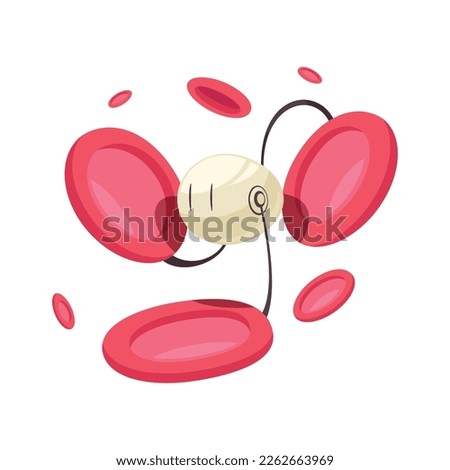 Nanotechnologies composition with use of nanorobots and microchips in modern medicine flat vector illustration