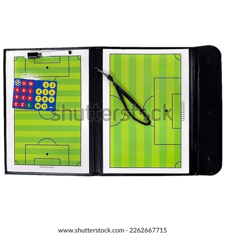 Isolated Soccer Coach Board for training purpose. White background