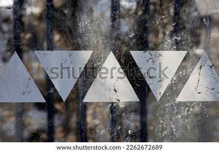 dusty and dirty glass surface outside


