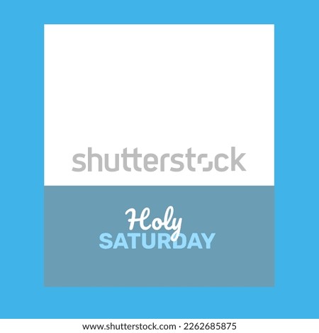 Composition of holy saturday text and copy space over white and blue background. Holy saturday, christianity, faith and religion concept digitally generated image.