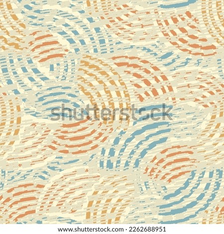 Seamless abstract geometric pattern of random arcuate stripes and strokes.
