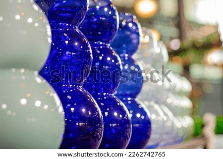 Blurred background.Beautiful Glass Vase Profitable Export Business Thailand Business Concept Textures, Backdrops, Ads and Objects