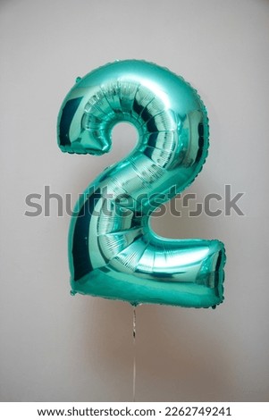 mint foil number 2 balloon