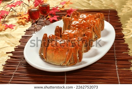 hairy crab with chinese food