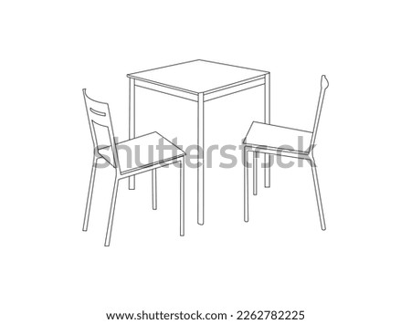 chairs and table. two chairs and table. chair table clip art and illustration. 