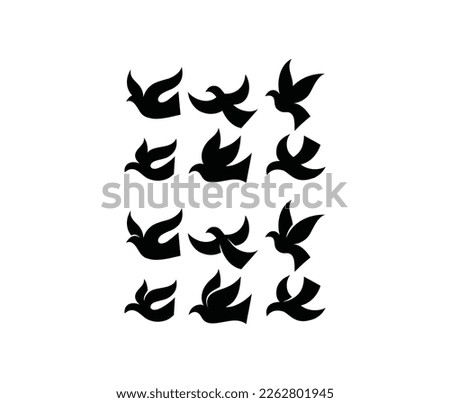 Holy spirit Icon Silhouettes, art vector illustration 