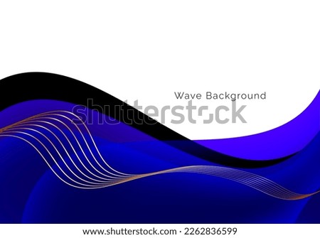 Abstract smooth stylish colorful wave design background vector