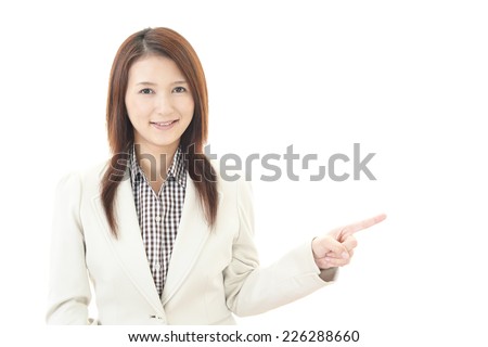 Portrait of a woman doing a presentation