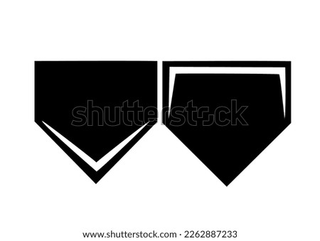 baseball home plate in black