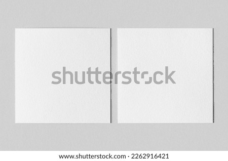 Textured invitation card or flyer mockup, square size. Royalty-Free Stock Photo #2262916421