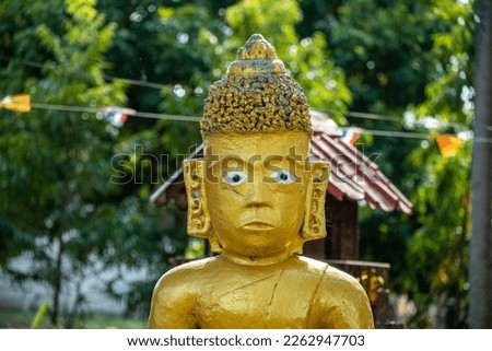 Buddha in the 17th-18th Buddhist century is a symbol created to represent the Lord Buddha, the prophet of Buddhism, who was the founder of Buddhism, for Buddhists to remember and pay respects Royalty-Free Stock Photo #2262947703