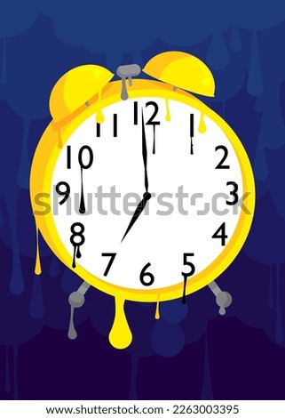 Alarm Clock Graffiti. Abstract modern street art background decoration performed in urban painting style.
