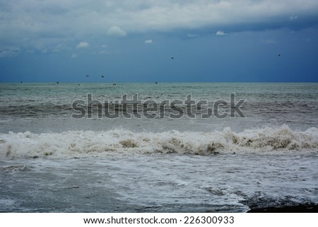 The Black Sea in stormy weather