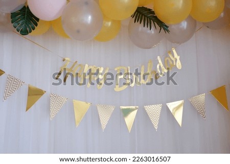 happy birthday party decor 2023 yellow style