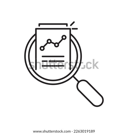 audit and data analysis icon like thin line assesment. linear trend graphic stroke design lineart logotype web element isolated on white. concept of key performance indicator or business visualisation Royalty-Free Stock Photo #2263019189