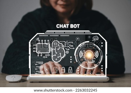 Hand touching digital chatbot for provide access to information and data in online network, robot application and global connection, AI, Artificial intelligence, innovation.chatbot developed by OpenAI