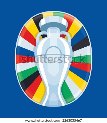icon flag art design vector design art trophy modern vector colour national team template Royalty-Free Stock Photo #2263035467