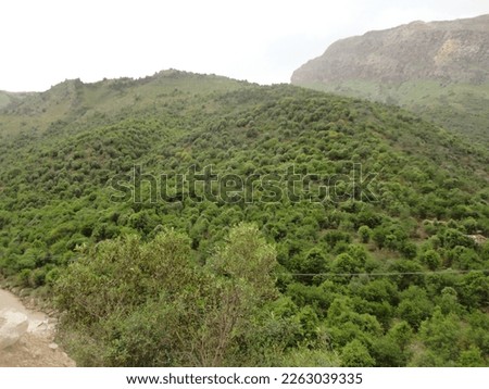 Mountain Hill valley landscape view 