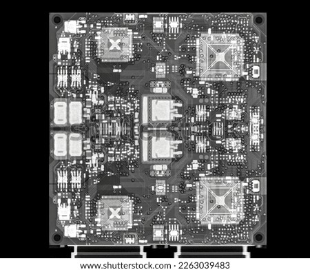 X-ray image of mother board of engine control unit or ECU in Motorcycle .