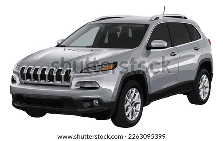 car art 3d 4x4 vector suv mpv template element sign symbol logo isolated vector graphic design illustration Royalty-Free Stock Photo #2263095399