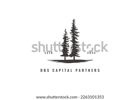Pine tree logo design for business company