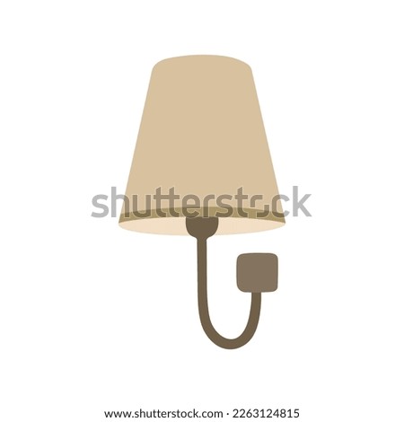 Floor and table lamp in flat style. Lamp illustration on a white background. Chandeliers, illuminator, flashlight - elements of a modern interio concept. Vector illustration.