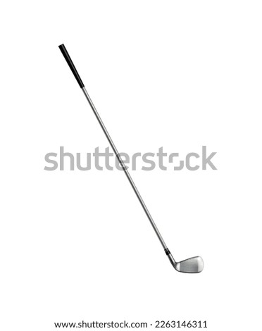 Golf realistic composition with isolated piece of sport equipment on blank background vector illustration
