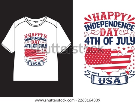 Happy independence day 4th of July USA T-Shirt Design