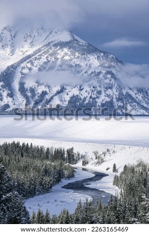 Grand Teton Mountains in the winter