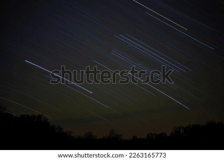 Time interval of stars in the night sky