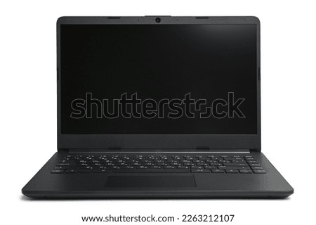 Laptop on the white background