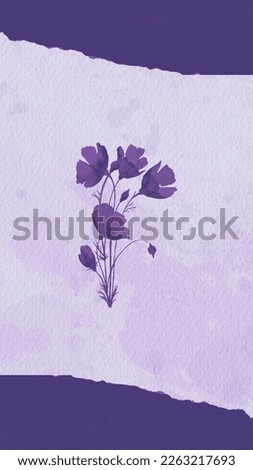 A Purple Minimal Flower wallpaper could feature a minimalist and stylish design with a simple yet elegant depiction of a flower in shades of purple.