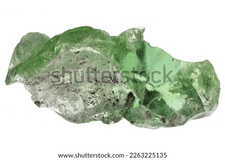 raw glass from Breitenstein, Germany isolated on white background Royalty-Free Stock Photo #2263225135