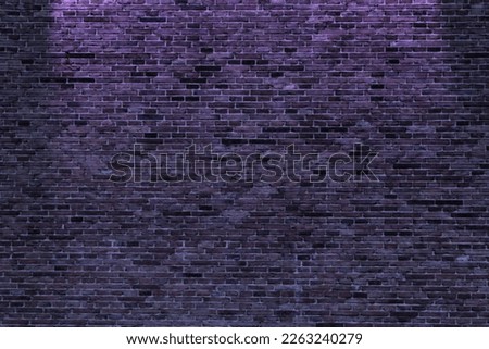 Night brick wall texture. Midnight blue event poster background.