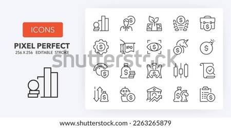 Set of thin line icons of awards and acknowledgements. Outline symbol collection. Editable vector stroke. 256x256 Pixel Perfect scalable to 128px, 64px... Royalty-Free Stock Photo #2263265879