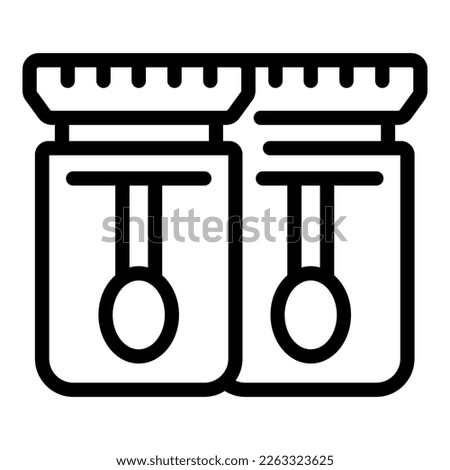Bottle amino icon outline vector. Chain collagen. Ozone chemical