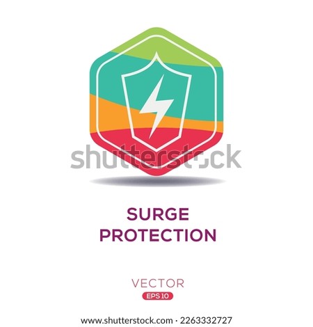 Creative (Surge Protection) Icon, Vector sign. Royalty-Free Stock Photo #2263332727