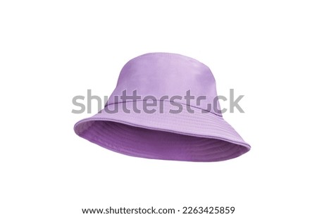 purple bucket hat isolated on white background Royalty-Free Stock Photo #2263425859