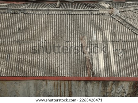 Old vintage and rusty walls and metal roofs isolated photo from outdoor view with empty copy spaces.