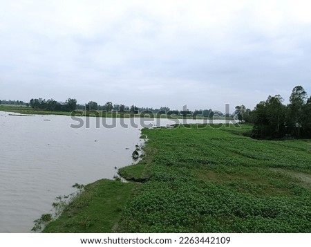 Beautiful river picture for background. Jamalpur Bangladesh.