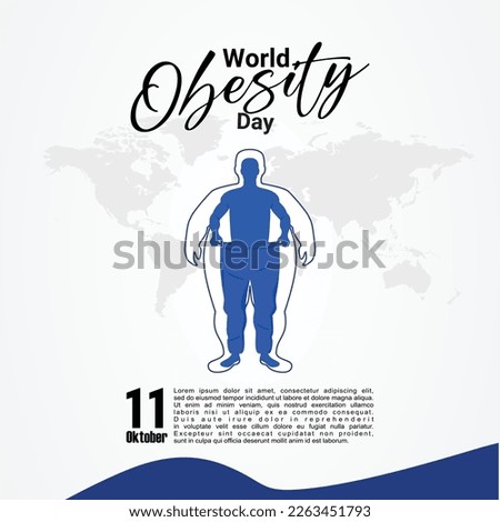 vector graphic of world obesity day good for world obesity day celebration. flat design. flyer design.flat illustration. Royalty-Free Stock Photo #2263451793