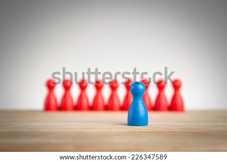 Stand out and be unique - leadership business concept 
