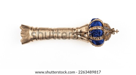 scepter - a symbol of power isolated on a white background Royalty-Free Stock Photo #2263489817