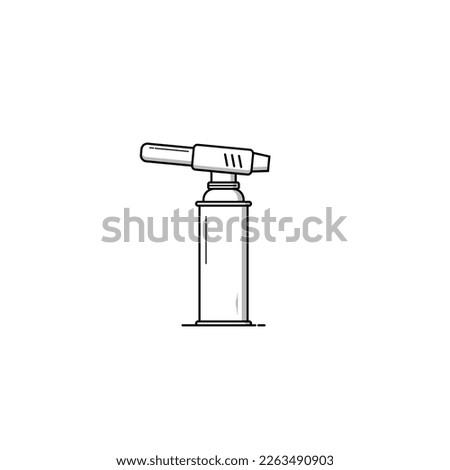 Butane gas blow torch icon vector graphics