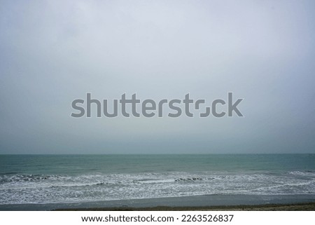 View of a gloomy looking ocean waves
