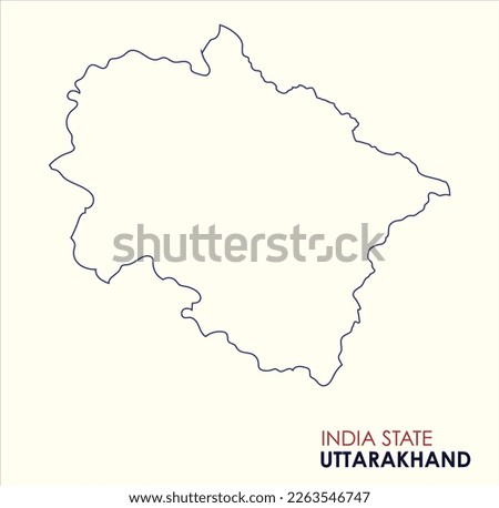 UTTARAKHAND-OUTLINE-MAP Stock Vector Images - Avopix.com