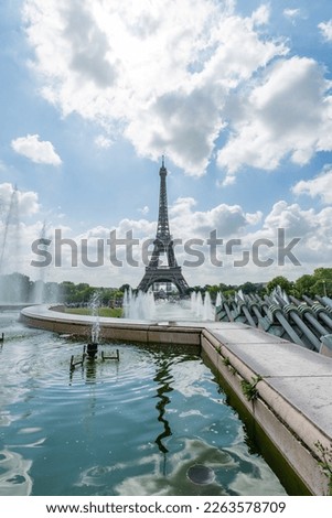 Eiffel Tower landmark in Paris, France