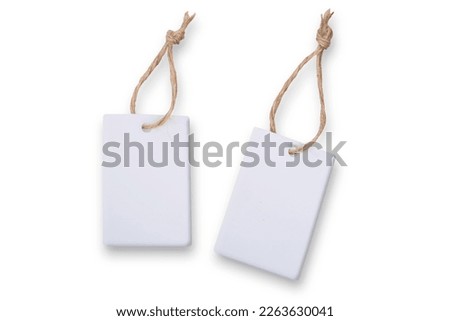 Blank Price Tag Isolated on white background clipping path