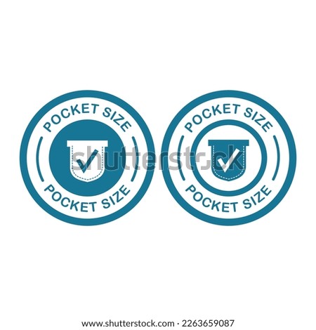 Pocket size badge logo design. Suitable for information and product label