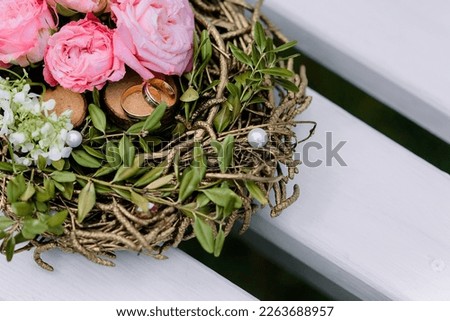 wedding rings, Rings on flower . High quality photo
